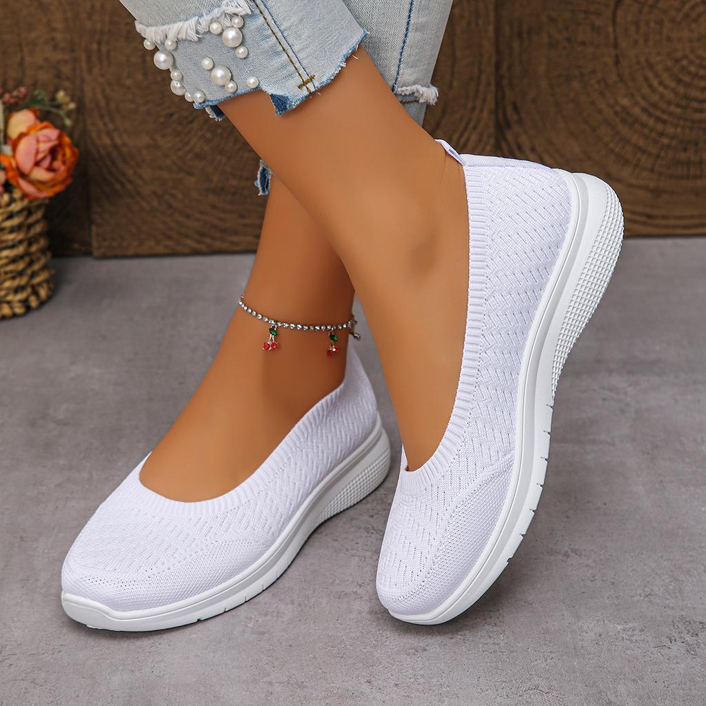 Fashion New Women's Shoes Soft Sole Cloth Large Casual Mesh Sports Casual Vulcanized Shoes Low Heels Trainers Sneakers Fashion