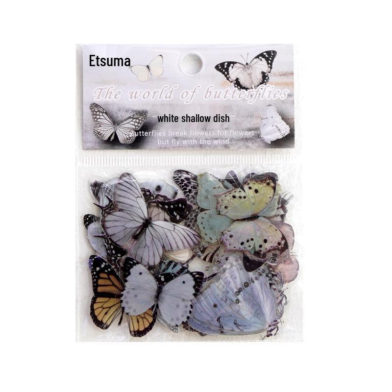Yuezhen Exclusive Waterproof Butterfly Wing Journal Stickers - Retro Pack for Kids