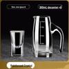 ZISIZ Crystal Liquor Decanter and Cup Set