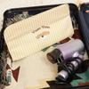 PU Leather Waterproof Makeup Organizer Large Capacity Cosmetic Bag Open Design for Women Travel and Home Storage