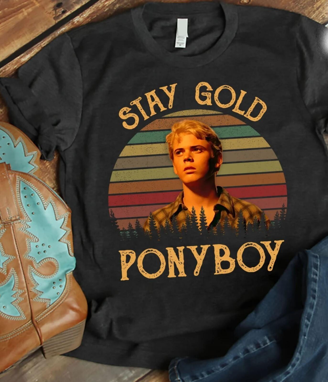 Stay Gold Ponyboy Vintage T-Shirt Movie Quotes T-Shirt XL