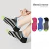 3 Pairs of  Women's Summer Thin Stripe Breathable Non Slip Shallow Mouth Invisible Socks