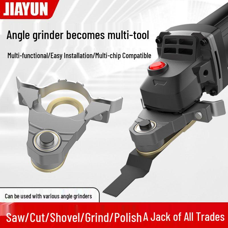 Universal Multi-tool Angle Grinder: Woodworking Electric Trimmer & Chisel Conversion Head.