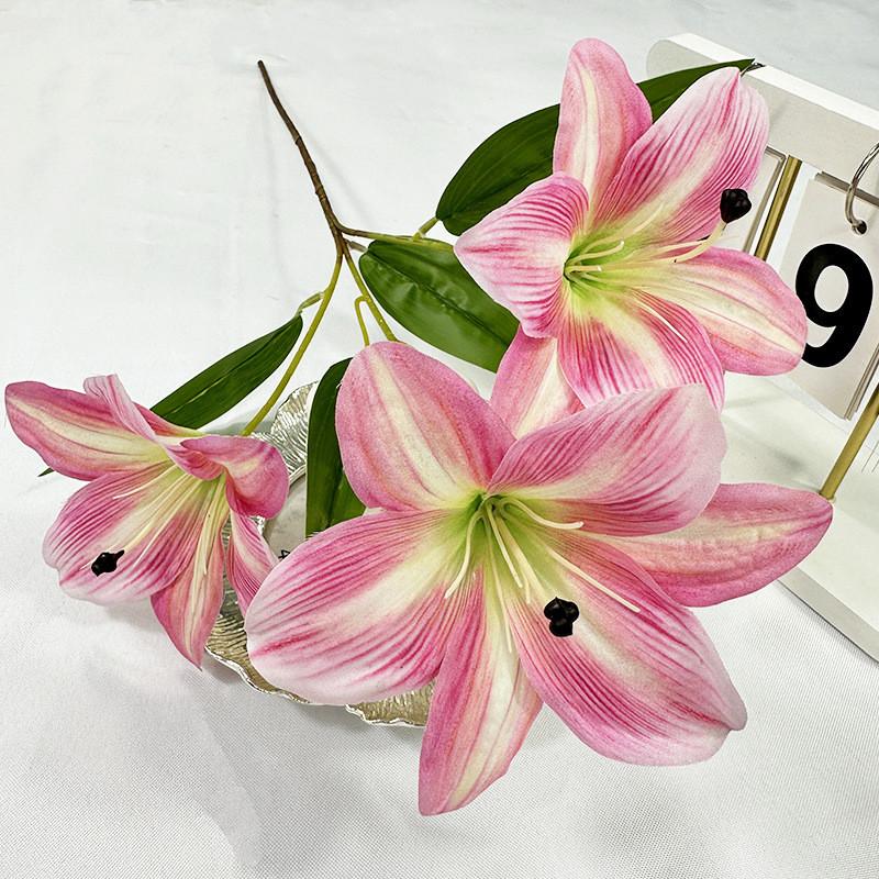 Plant Simulated Lilium Spp Wedding Hotel Restaurant Desktop Decoration Props
