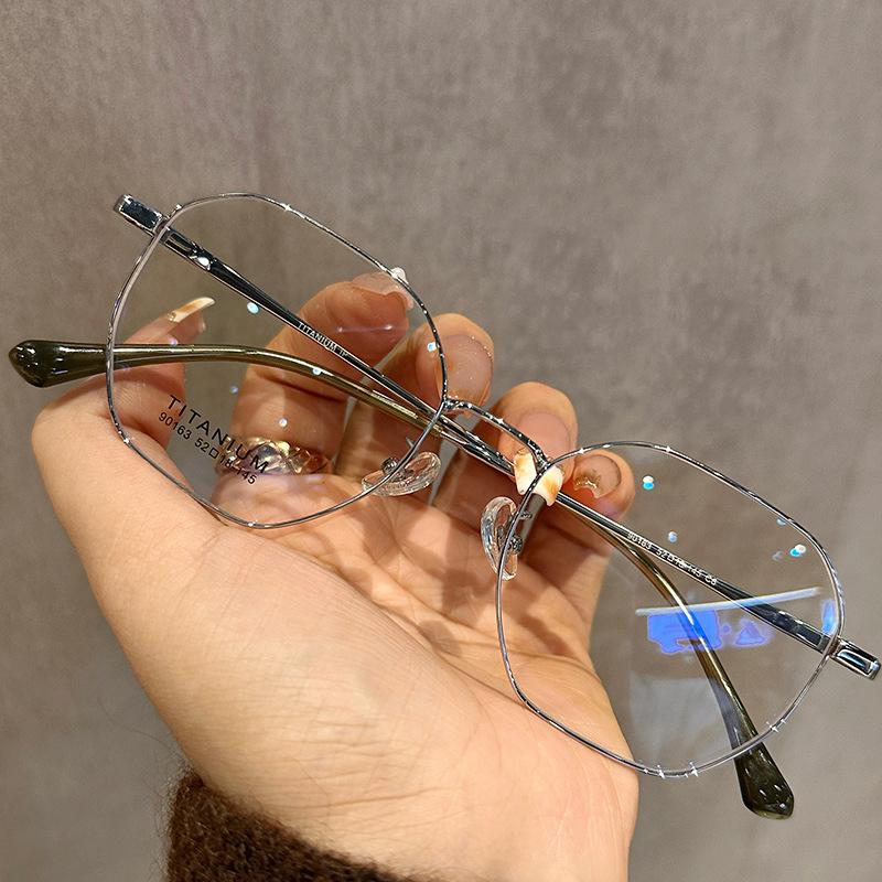 Ultra Light Gold Wire Retro Large Frame Versatile Glasse Professional Can Be Equipped With Myopia Lenses MH9016