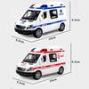 Mini Car Diecast Ambulance Fire-Truck Policecar Model Sound And Light Vehicle Simulation Collection Gifts Toys Boys