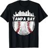 Vintage Tampa Bay Baseball Skyline Tampa Bay Baseball T-Shirt
