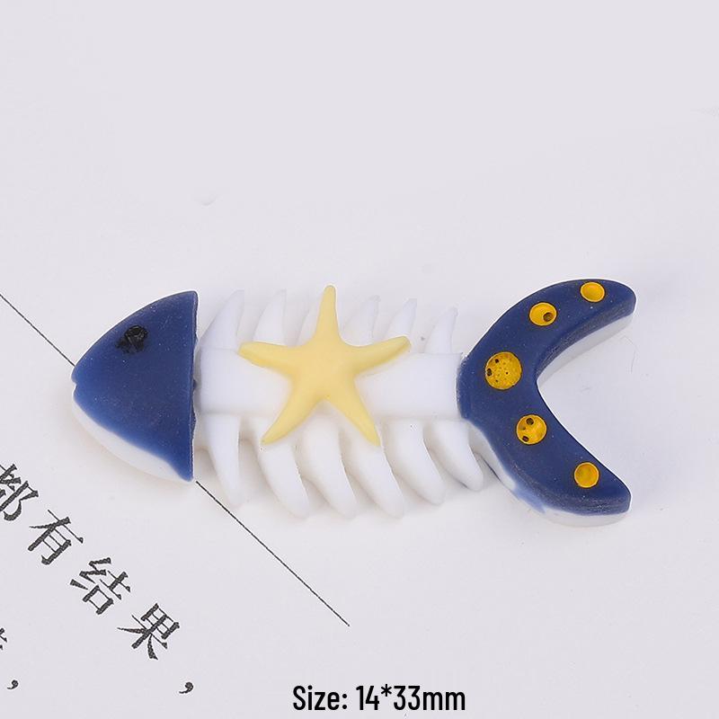 Popular Cartoon Ocean Series DIY Resin Ornaments for Phone Cases & Keychains