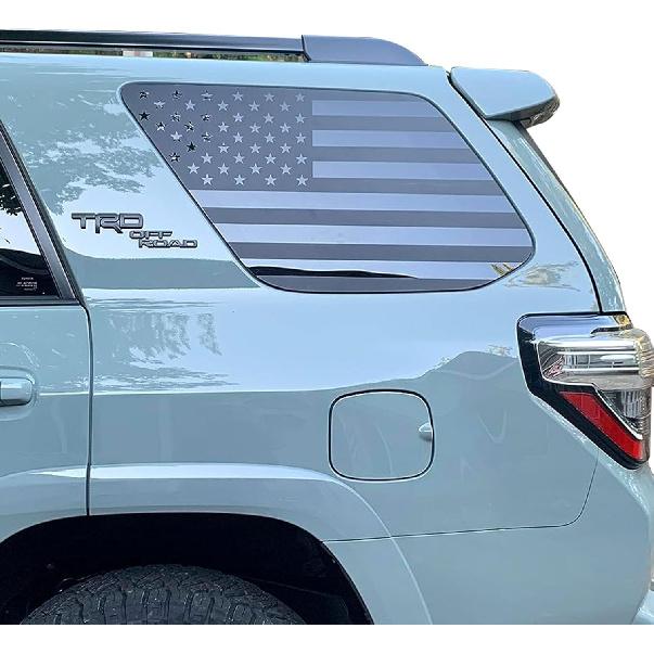 Наклейка Флаг США на заднее стекло Подходит для Toyota 4Runner 5-го поколения 2010-2017 2018 2024, Вырезанная виниловая наклейка с флагом США на стекло задней боковой двери