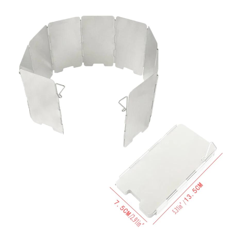 

Ветрозащитный экран для высокой плиты - Ветрозащитный экран для газовой горелки - Алюминиевая походная плита Компактная складная, уличная плита с бутановой горелкой Ветрозащитный экран