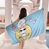 E-Esther Bunny Cartoon Big Microfiber Beach Towels Quick Dry Towel Sand Beach Towels Pool Towel for Travel Swim Pool Yoga