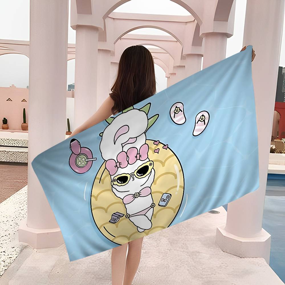 E-Esther Bunny Cartoon Big Microfiber Beach Towels Quick Dry Towel Sand Beach Towels Pool Towel for Travel Swim Pool Yoga