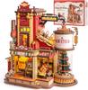 Robotime Rokr Wooden Music Box Christmas Dream Gift Factory 3D Wooden Puzzles Wooden Model Kits Build Best Gifts for Kids Adults