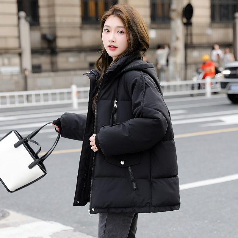 Casual and Warm Women's Down Cotton Jacket Winter Bread Coat for Korean Students