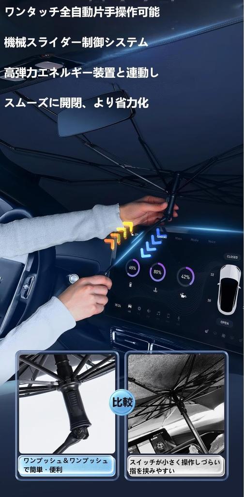 Schaccess 2025 Improved Mazda CX-5 Car Sunshade, Umbrella-Type, Opening, Foldable, Won't Damage Interior, Rearview