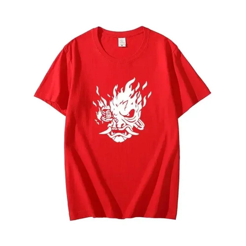 Sommer Baumwolle Spiel Bedrucktes T-Shirt Mode Übergroßes Herren T-Shirt Lässig Damen Kurzarm Tops Unisex Streetwear Y2k Kleidung