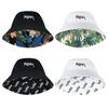 Chapeau Bob Été Hommes Femmes Hip Hop Chapeau Bob Double Face Motif Graffiti Pêcheur Chapeau de Pêche Pliable Protection Solaire