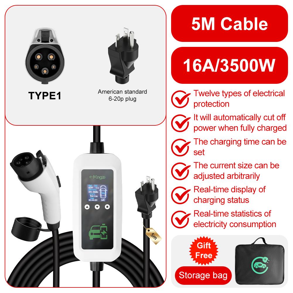 

J1772 Portable EV Charger for North America, Japan, Taiwan, and Korea