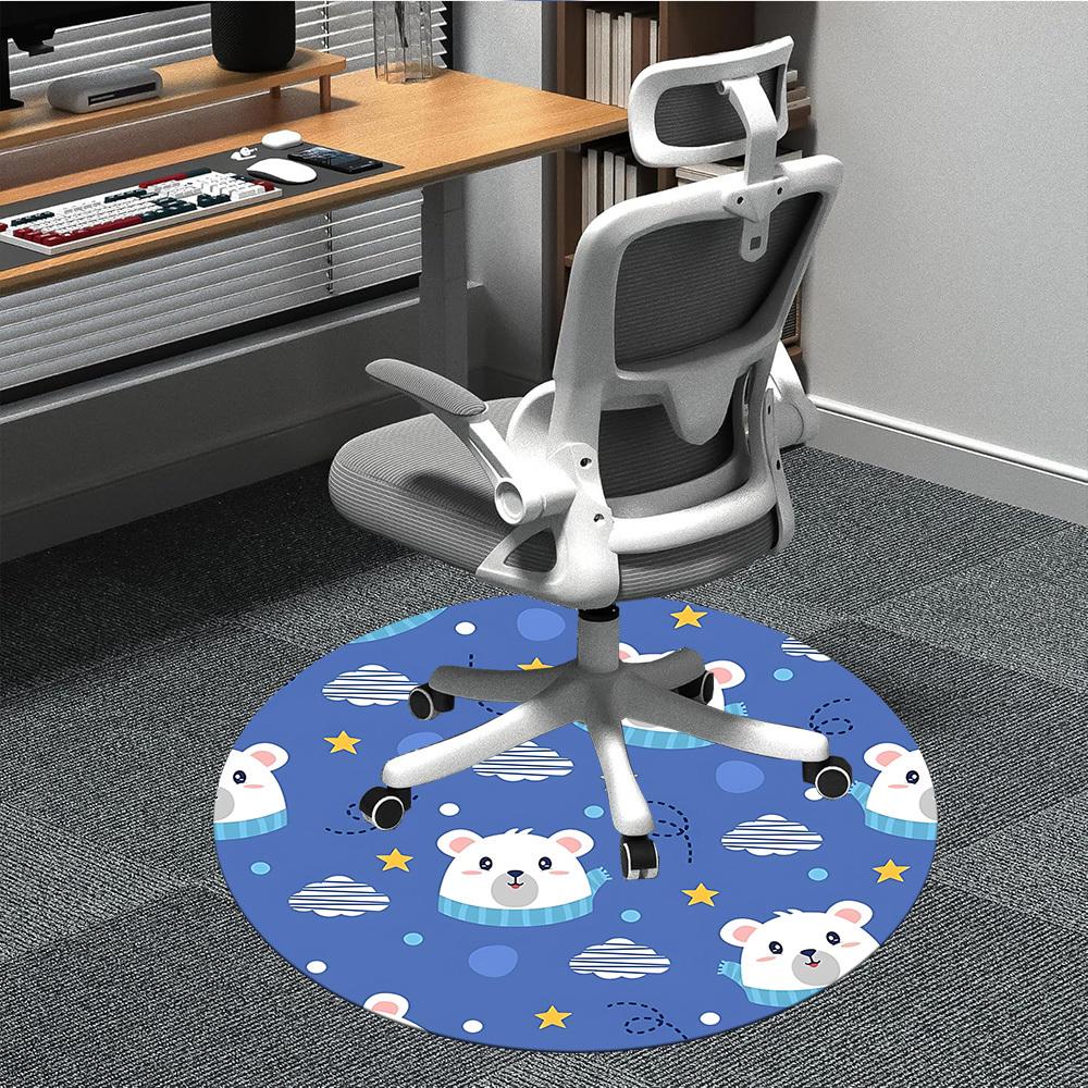 

1pc Polar Bears Chair Carpet for Office - Durable, Ideal for Chair Mats, Stylish & Functional Decorative Rug yy260130072 80cm by 80cm