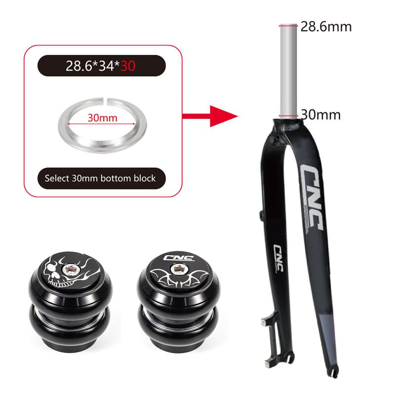 CNC 1 1/8 MTB Road Folding BMX Bike Headset 34mm 28.6mm Straight Tube Fork 34 Conventional Threadless Bicycle Headset