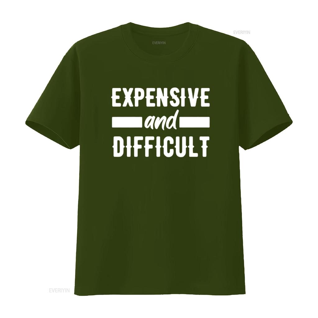 Expensive and DifficulT T Shirt for Women Novelty Cute  Top vintage Washed graphic Top For Everyday Wear Soft Stretched