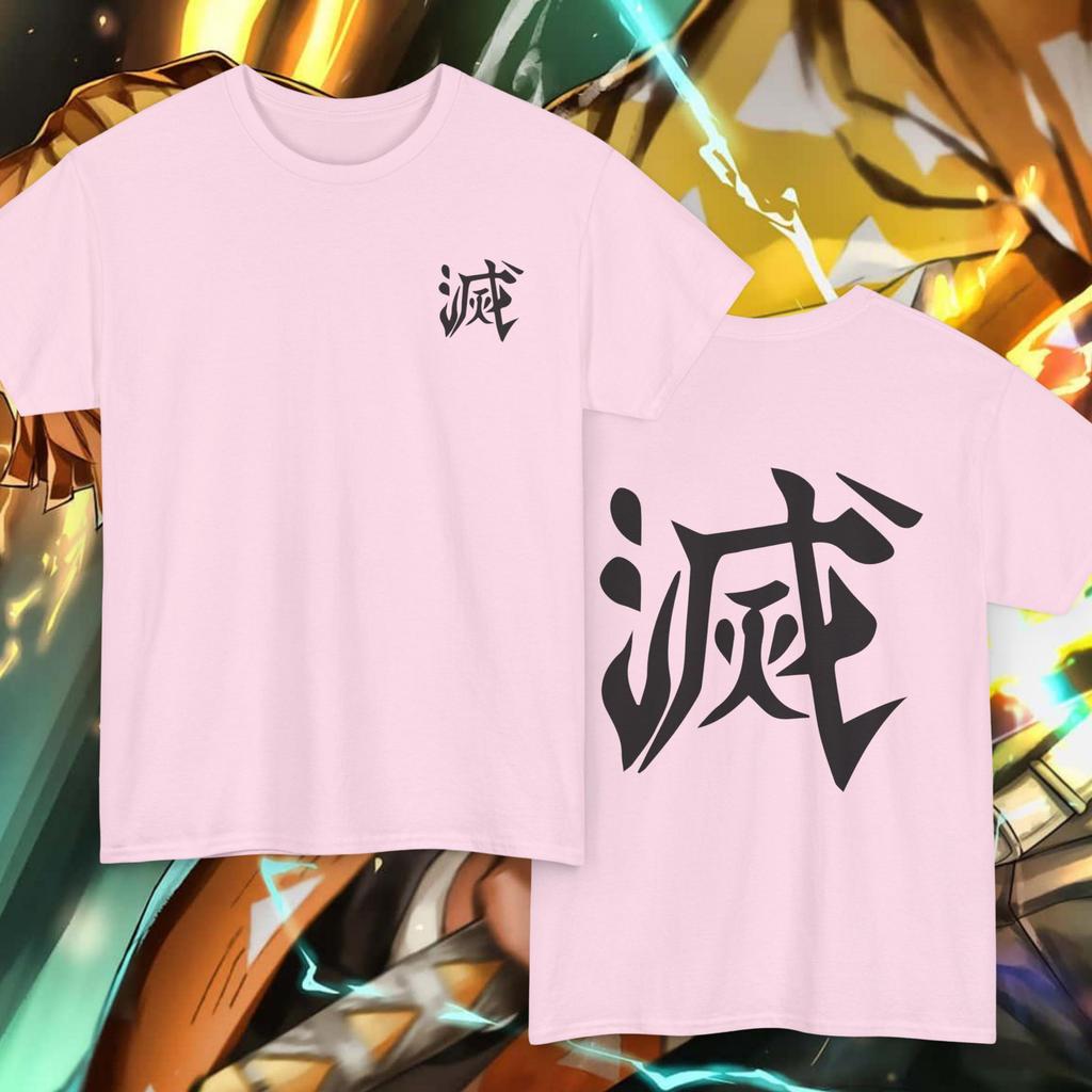 Anime Tshirt Chinese Character Destruction Tshirt  Devil Killer Mens Tshirt SpringSummer New Product Unisex Casual Tshirt