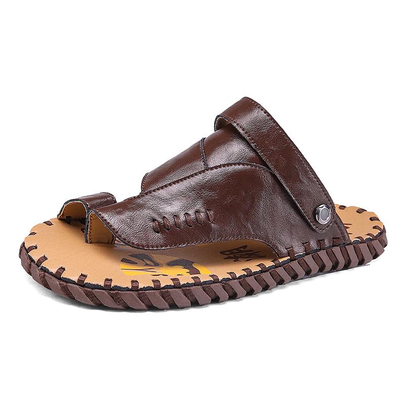 Fashion 2025 Handmade Summer Casual Mens Sandals Soft Sole Non-Slip Design with Breathable Lining Lightweight Comfort for Daily Wear