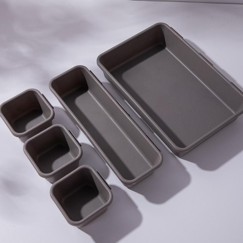 8PCS/SET Large Capacity Drawer Organizer Boxes Plastic Sundries Divider Holder Bathroom