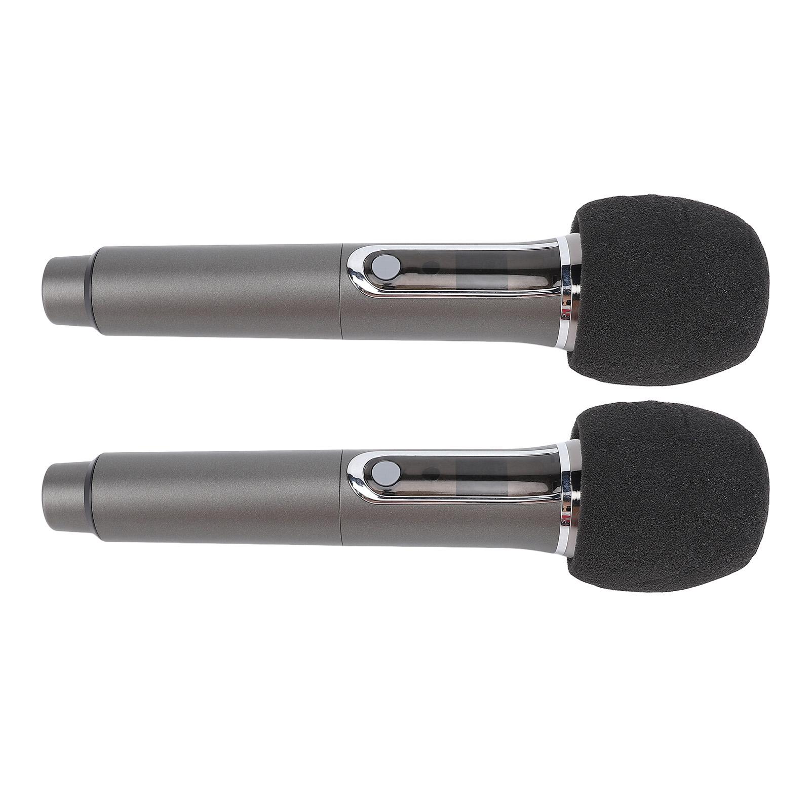 

Беспроводные микрофоны Bluetooth Двойная ручная беспроводная динамическая микрофонная система с приемником для караоке