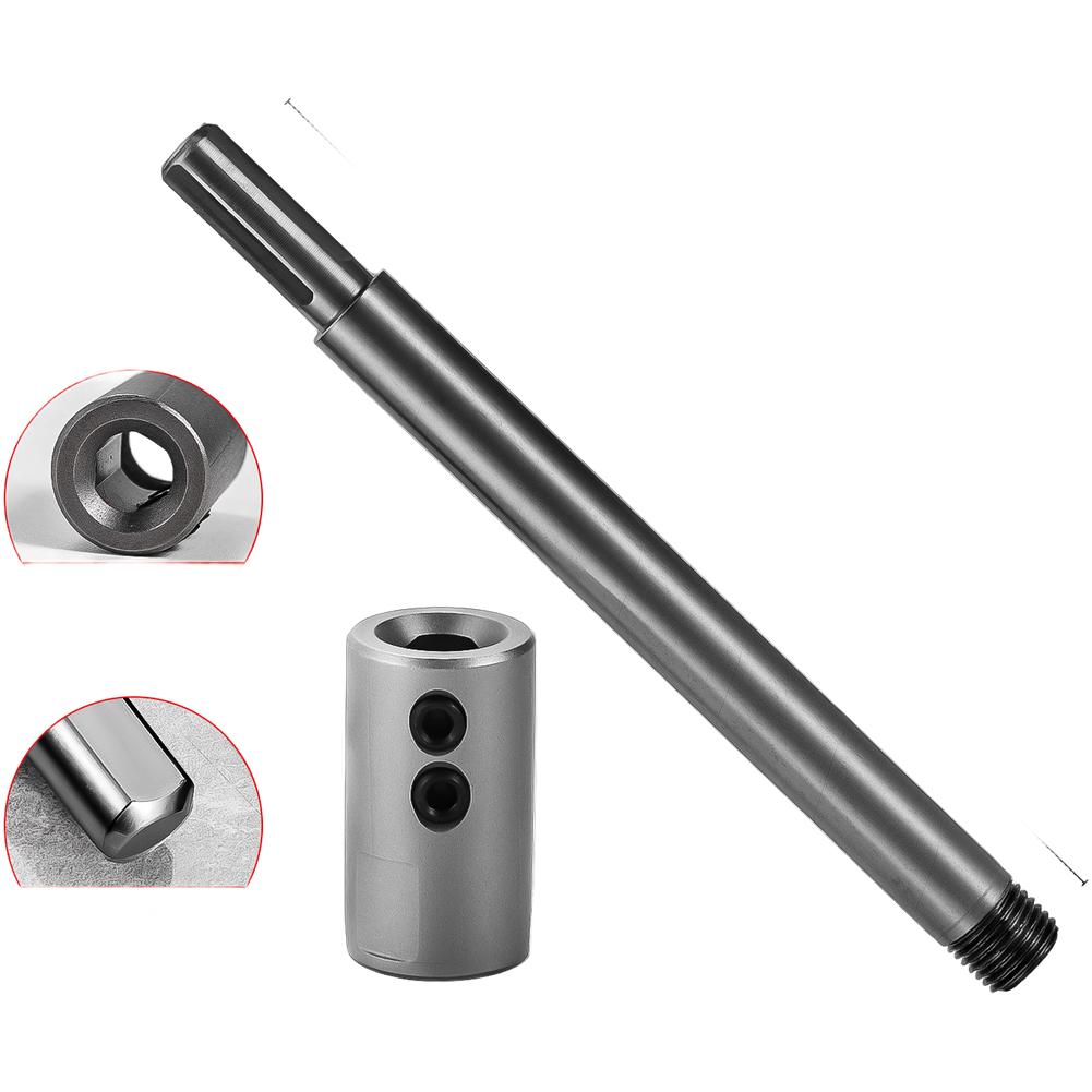 Triangular Shank Extension Rod Chrome Vanadium Steel 150 300mm High Concentricity Duals Lock Anti Slip For Woodworking Metalwork