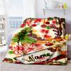 Christmas Deer Personalized Text Blanket Throw Personalized Blanket Comfortable Versatile for Office Livingroom Living Room Bedding All-Season Use