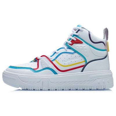 Li Ning Domain Specific Territory Travel High Top Skateboard Shoes Women's White AGCR432-2