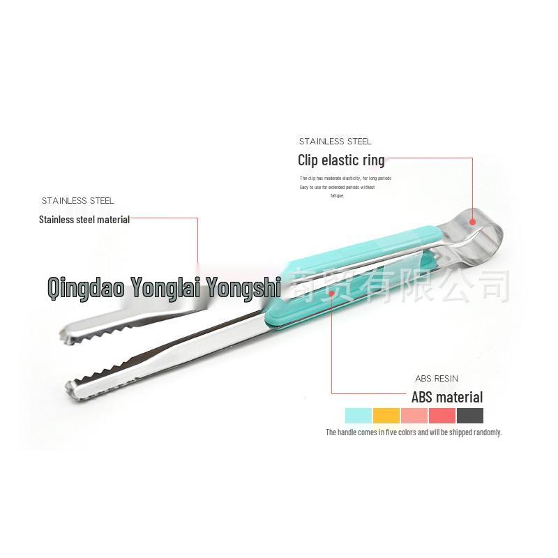 Korean Style Stainless Steel BBQ and Baking Tongs - Multi-purpose Food and Bread Tongs for Grilling