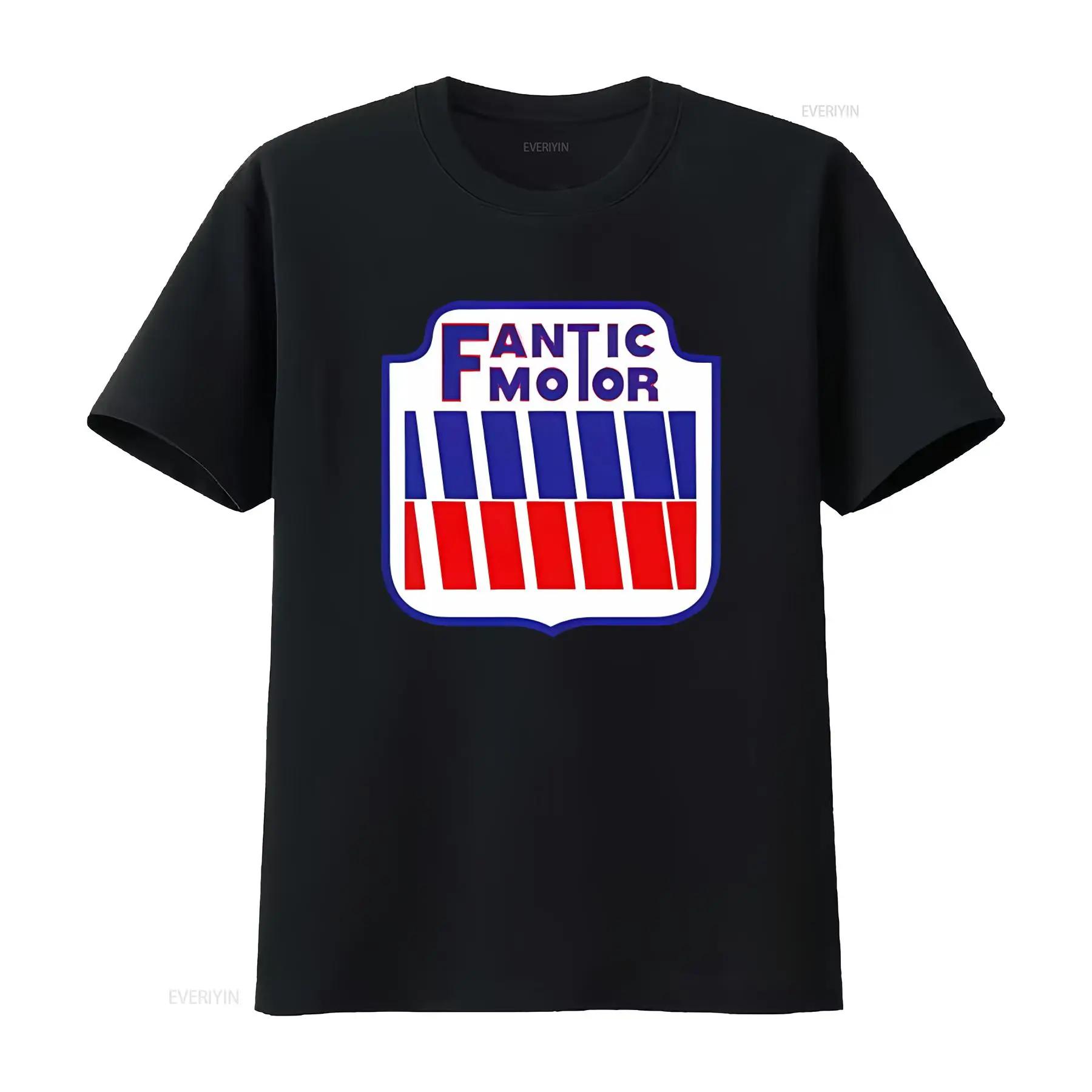 Fantic Motor Logo Symbol Men s Black T Shirt Retro Design Comfortable Fit Sizes S to 5XL Top F L