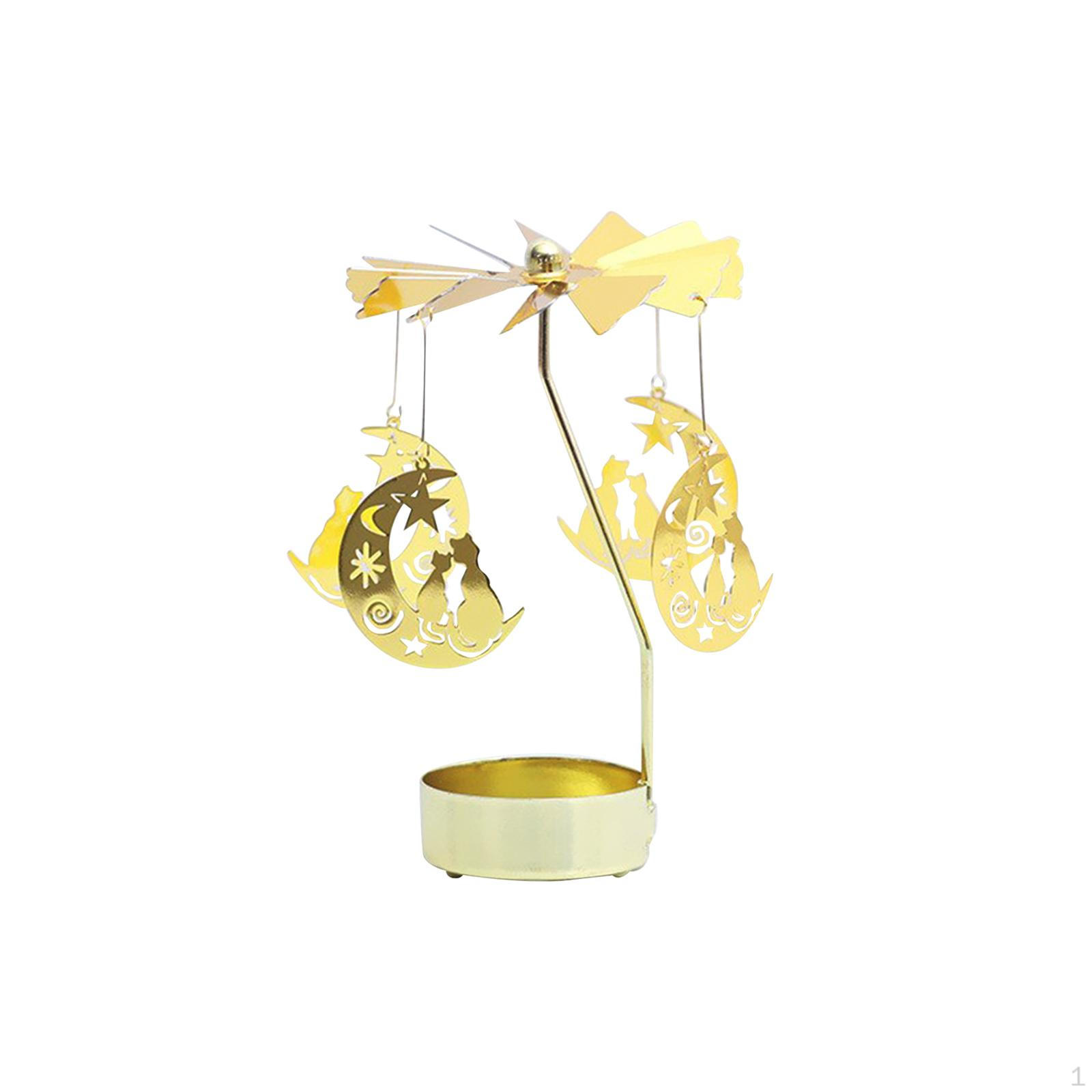 

Вращающийся подсвечник Aureate Metal Tealight Candlestick Decoration Romantic для праздничного стола Moon