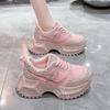 Fashion Women's Rhinestone Shoes Luxury Rhinestones Platform Sneakers Outdoor Anti Slip Running Shoes 7cm Thick-soled Casual Shoes