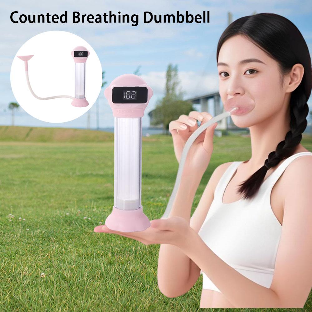 Deep Breathing Respiratory Trainer Adjustable Resistance Breathing Dumbbell Trainer  Men/ Women