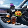 Foldable Car Cup Holder Tray with Phone Holder & Trays