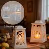 DIY Easter Hollow Lantern Night Light Resin Mold Rabbit Easter Egg Candle Holder Silicone Mold Desktop Storage