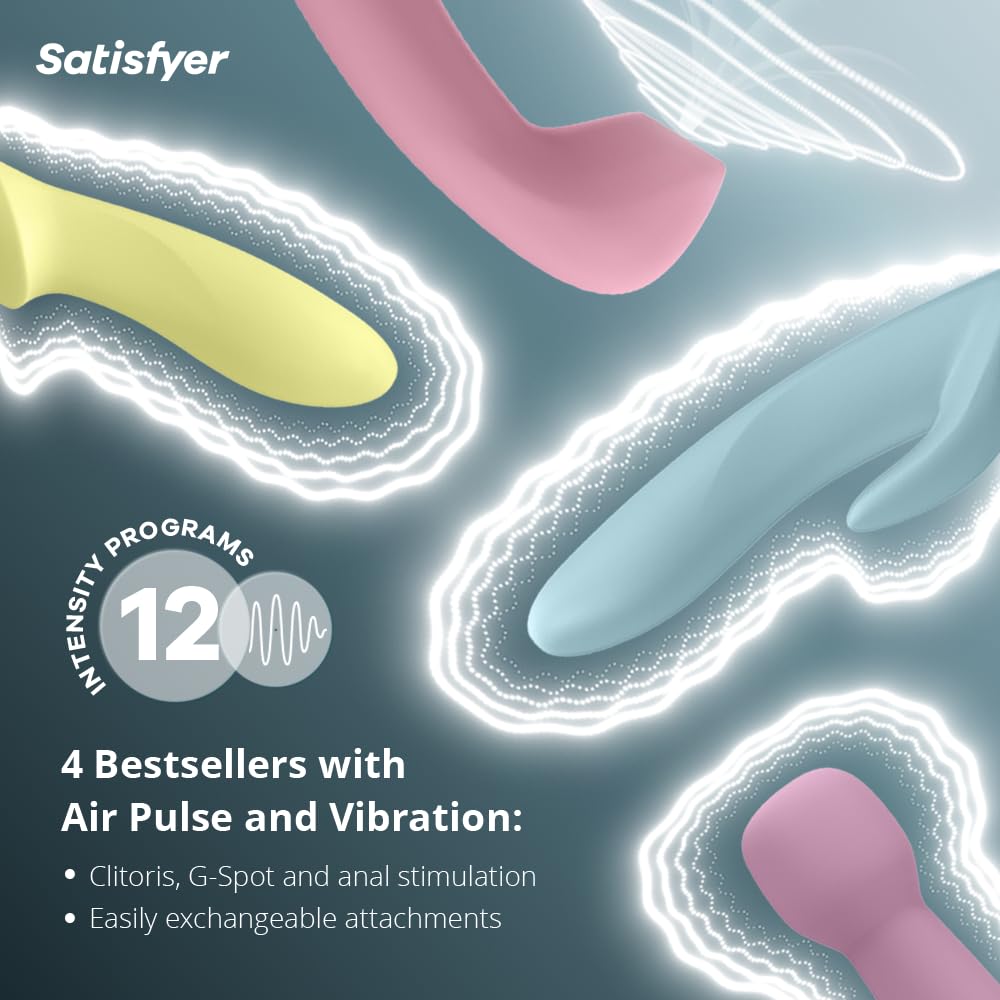 Satisfyer Marvelous Four Suction Vibrator Electric Massager Vibrator Rotor 4 Piece Set 4in1 Clitoris External Orgasm Internal Orgasm Whole Body