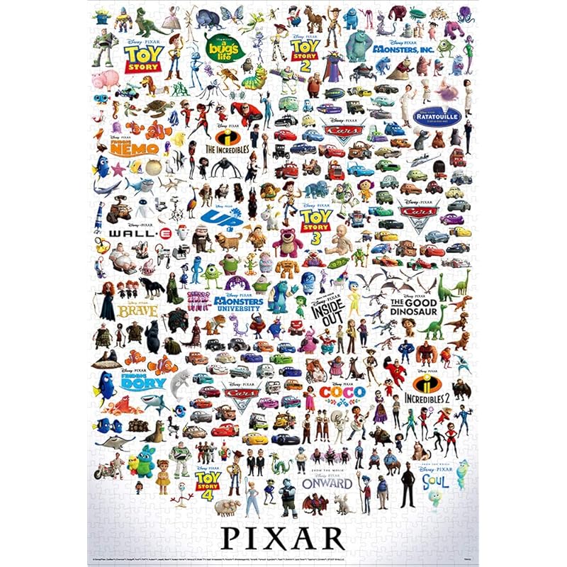 Tenyo [Made in Japan] 1000-piece Jigsaw Puzzle Disney Disney/Pixar Character Great Collection (51x73.5cm) D-1000-067 Includes glue, spatula, and