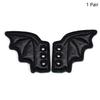 1/2 Pairs Bat Shoe Wings Embroidery Diy Charm Decorations For Sneaker Clothing Shoelaces Punk Halloween Gift Accessory