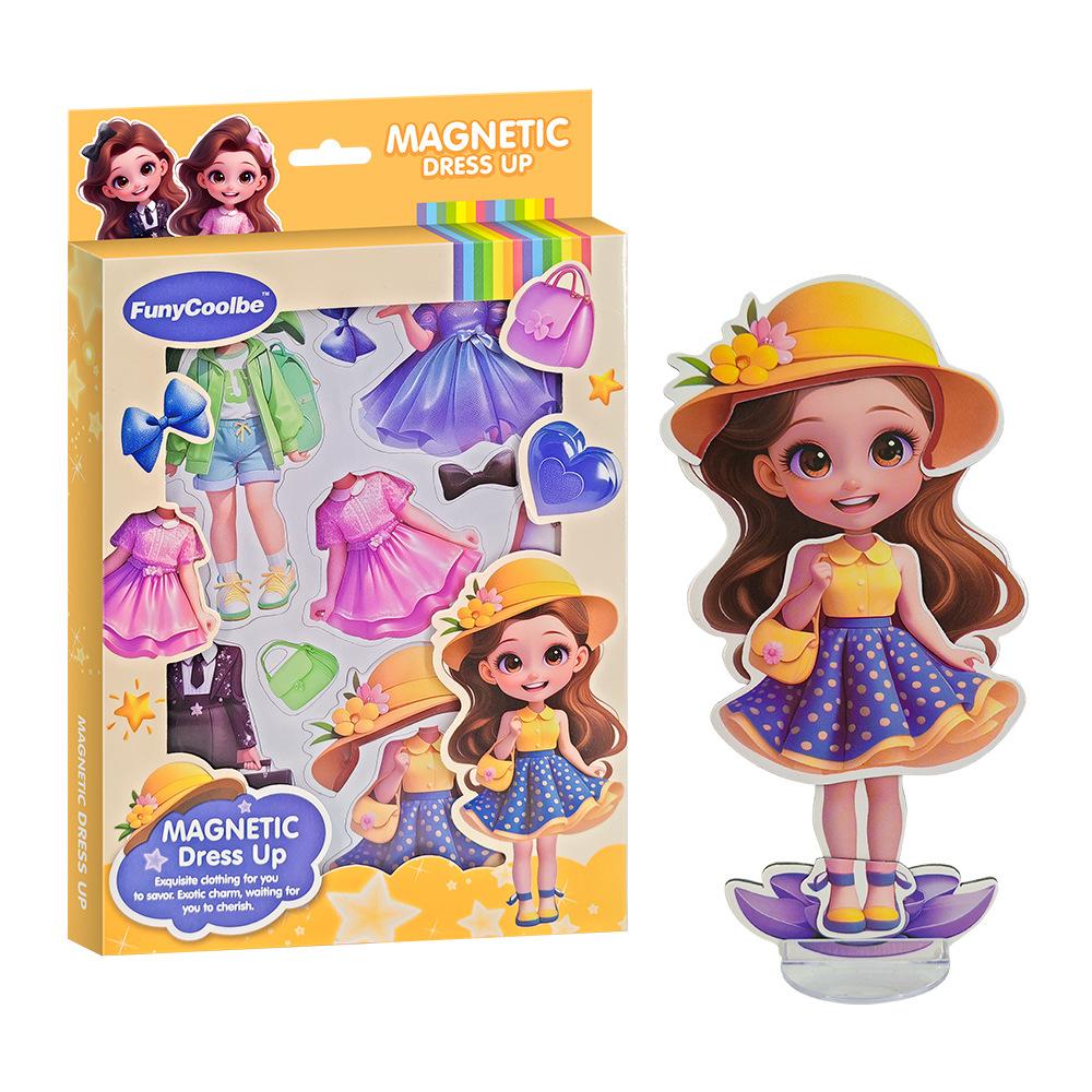 DIY Magnetic Dress Up Sticker Toy for Girls Preschool Magnetic Pretend Play Educational Gift Princess Set
