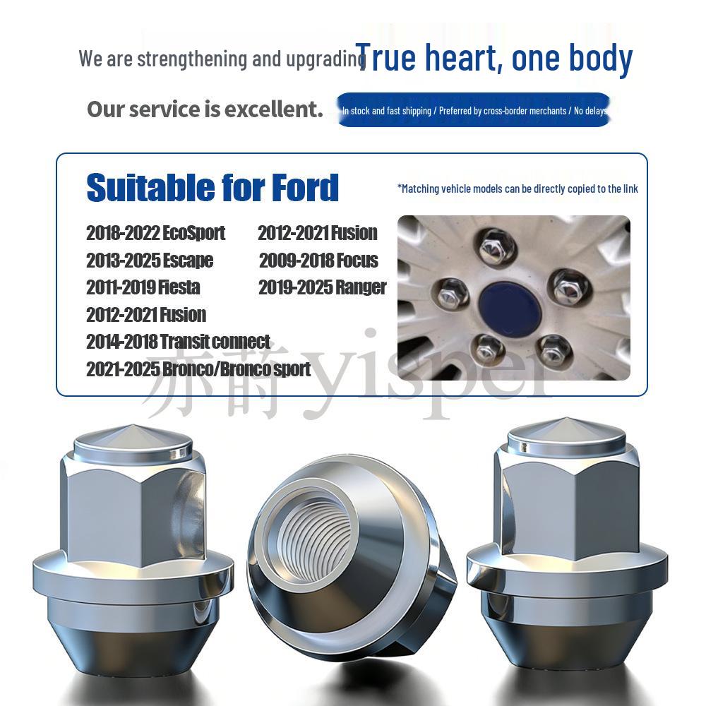 19mm Hex M12x1.5 Thread for Ford Focus/Mondeo/Kuga Tire Screws & Nuts