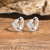 Cross Hoop Earrings for Men Boys,Hip Hop Big Zircon Huggies Earrings,Cool Rap Trendy Zircon Gifts