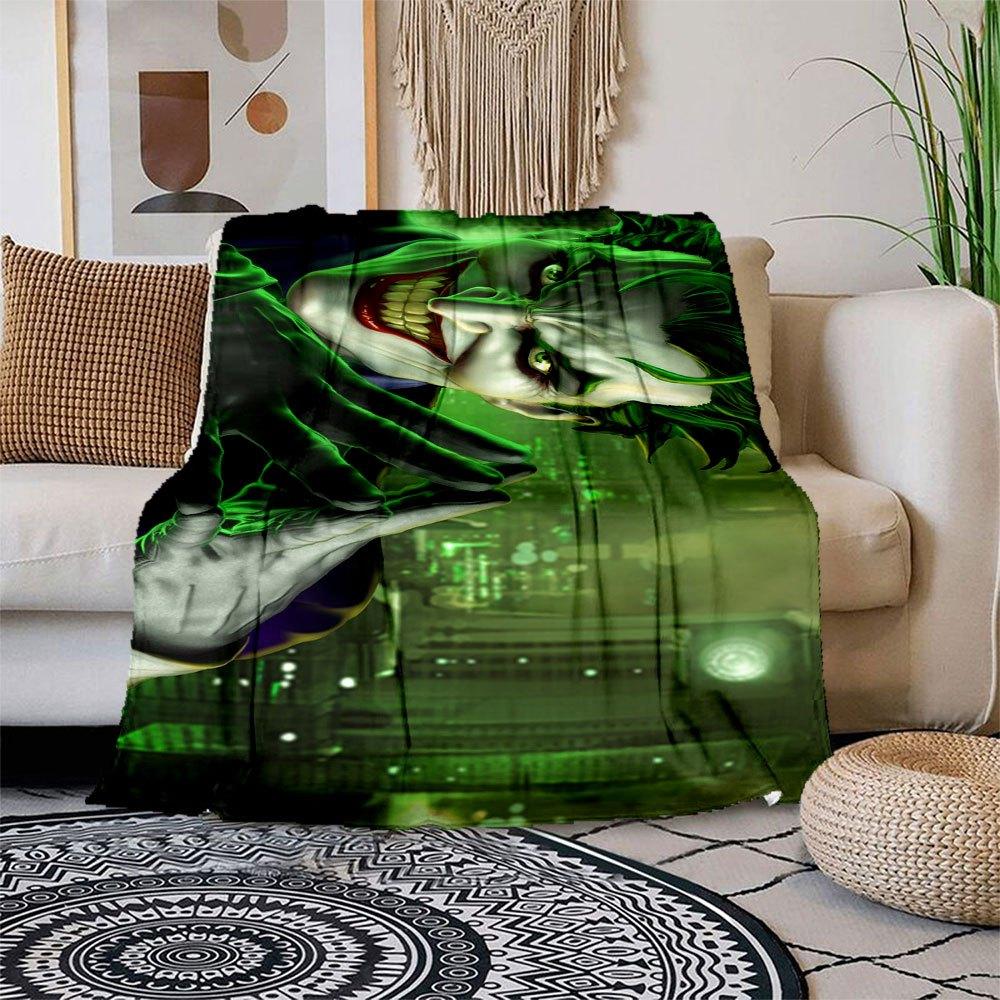 

The Joker Art Print DC Comics Villain PosterBlanket Flannel Throw Blanket for Sofa, Bed, Travel, Camping, Office, Couch, Chair 80cm×120cm