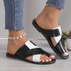 Autumn Color-Block New Style Summer Fashion Breathable Flat Toe Slippers