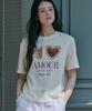 MALOUPE 5218 Amor Graphic T-Shirt (Yellow)