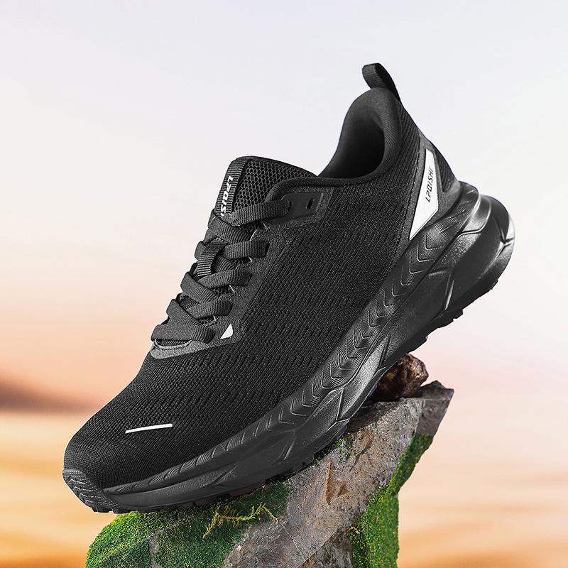 

Guochao youth ultra-light mesh breathable racing running shoes men s cushioning rebound student casual carbon board sports shoes 46 чёрный