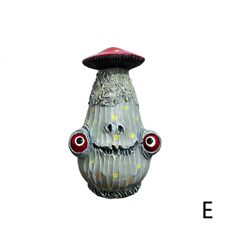 New Halloween Creative Skull Mushroom Sculpture Monster Resin Crafts Home Garden Decorations Office Desktop Decorations